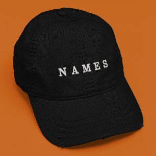 Boné Simples Preto Personalizado Adicione Seu Nome Eleg