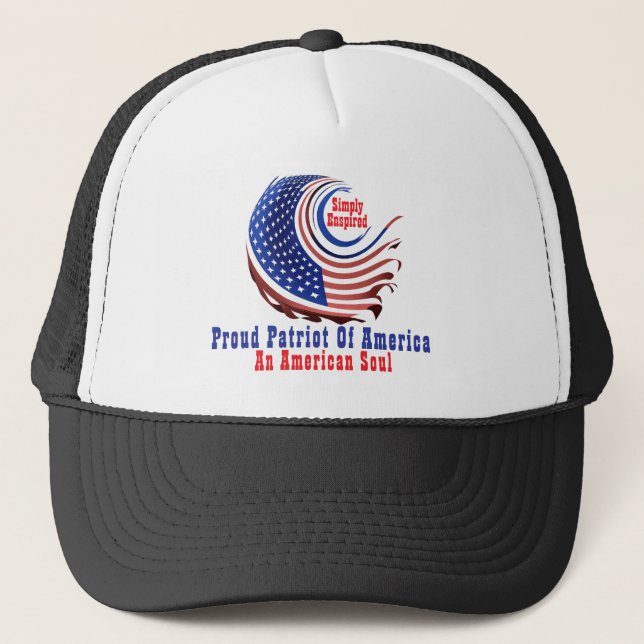 Boné Simplesmente Inspirado Patriota Orgulhoso da Améri (Frente)