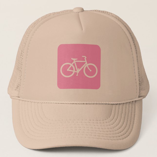 Boné Sinal de Bicicleta - Rosa (Frente)