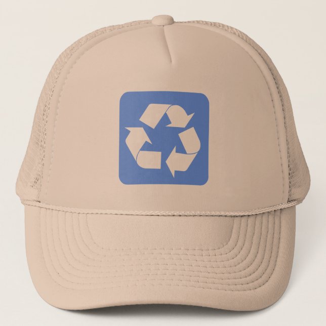 Boné Sinal de reciclagem - Azul-bebê (Frente)