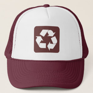 Boné Sinal de Reciclagem - Marrom escuro