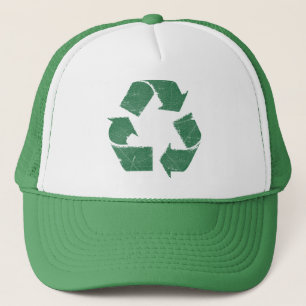 Boné Sinal de Reciclar Verde Vintage