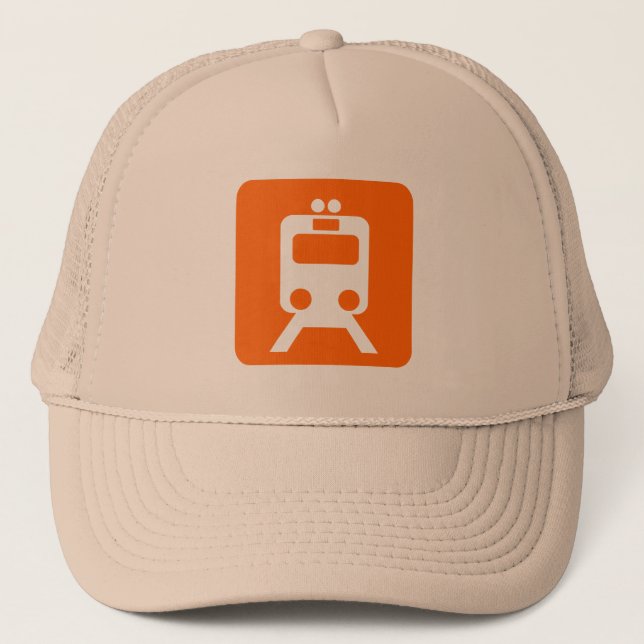Boné Sinal do comboio - Laranja (Frente)