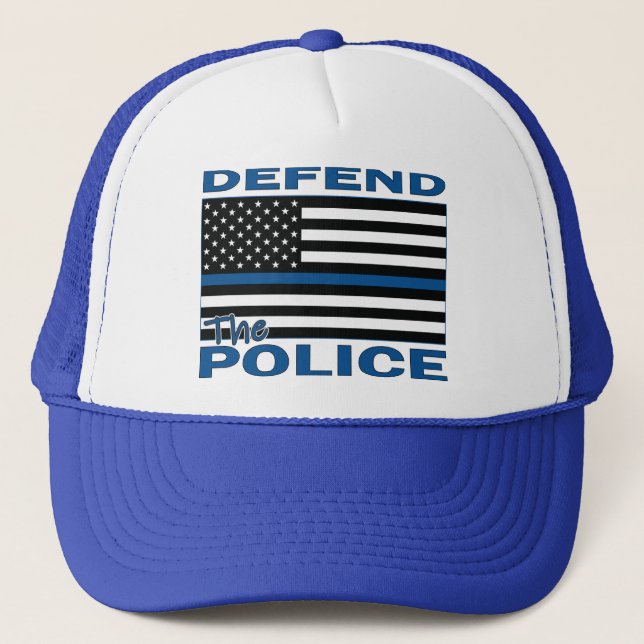 Boné Sinalizador de Linha Azul-POLÍCIA DEFEND (Frente)