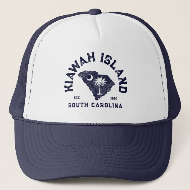 Boné Sinalizador de Mapa de Marinho da Ilha de Kiawah C (Frente)