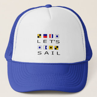 Boné Sinalizadores Náuticos Coloridos da vela do vamos