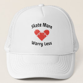 Boné Skate Mais Preocupado Menos - Patinação Engraçada