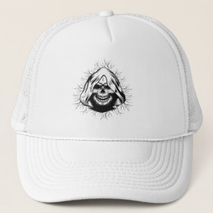 Boné Skull Skeleton Halloween Trucker Hat
