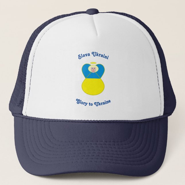 Boné Slava Ukraini Glória à Ucrânia Anjo (Frente)