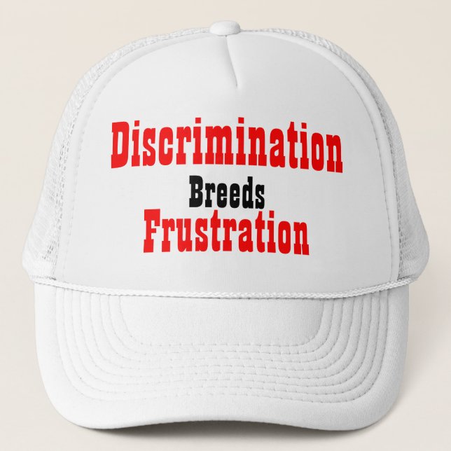 Boné slogans anti-discriminação (Frente)