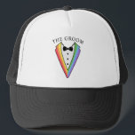 Boné Smoking Casamento Gay LGBTQ <br><div class="desc">Smoking Casamento Gay LGBTQ  Boné de Caminhoneiro</div>