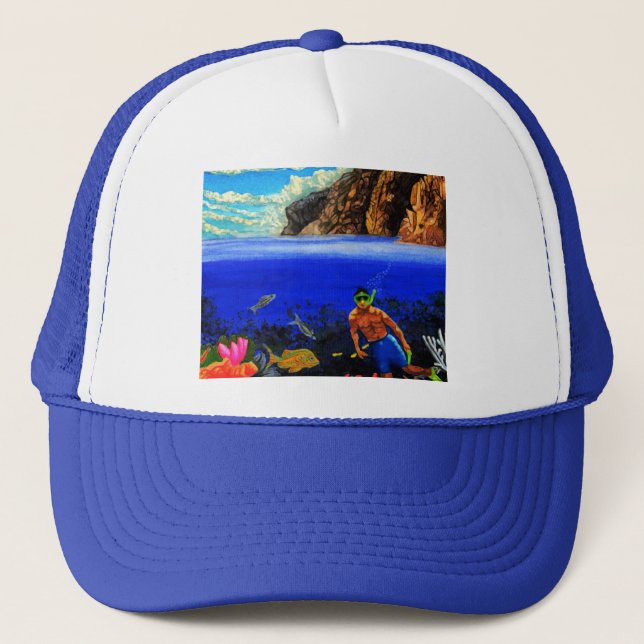 Boné Snorkeling no Black Rock Trucker Hat (Frente)