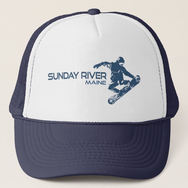 Boné Snowboarder do Sunday River Maine (Frente)