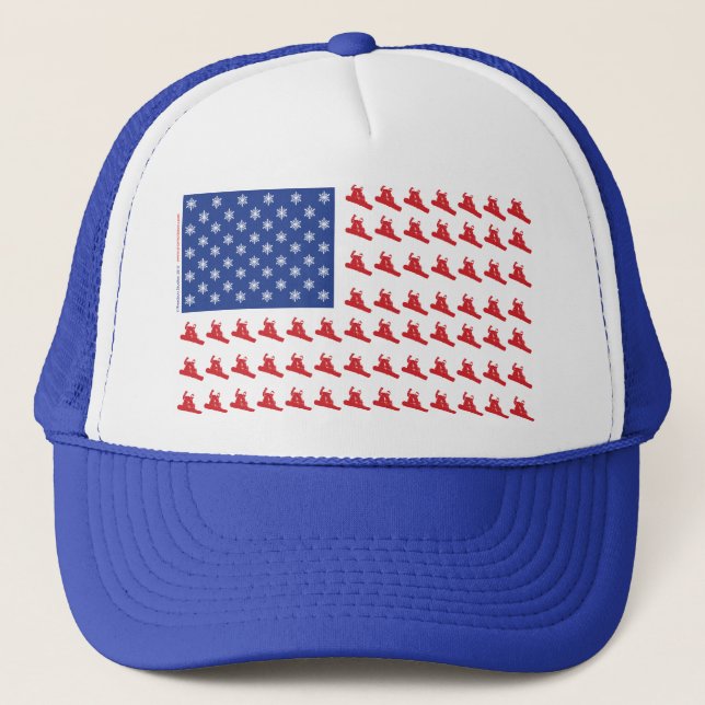 Boné Snowboarder-Patriotic-USA-Flag (Frente)