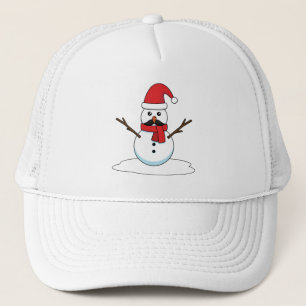 Boné Snowman engraçado com bigode e papagaio