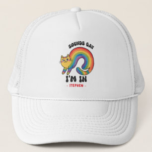 Boné Soa Gay, estou dentro do Rainbow Cat LGBTQ Pride