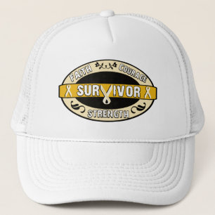 Boné Sobrevivente de câncer Amarelo Dourado
