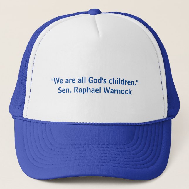 Boné Somos Todos Filhos de Deus Senador Warnock (Frente)