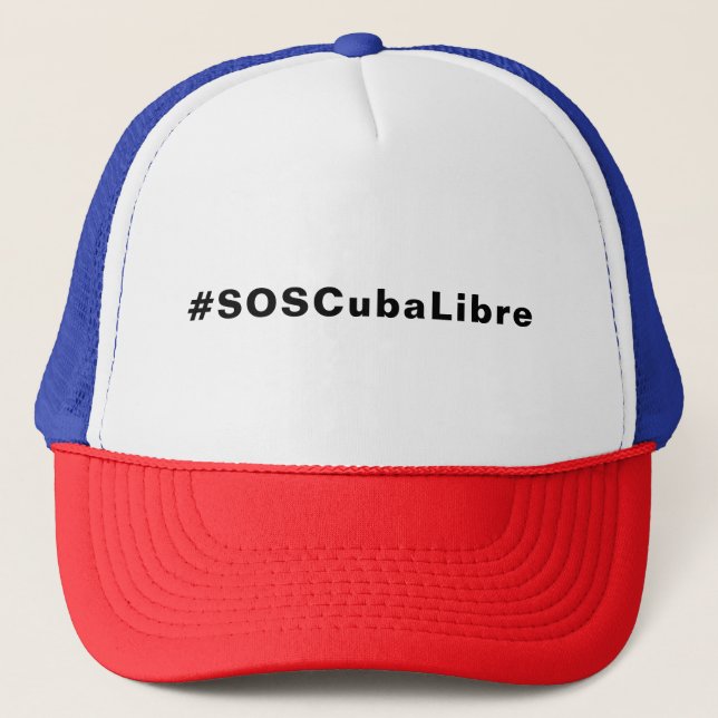 Boné #SOSCubaLibre, SOS Cuba Libre (Frente)