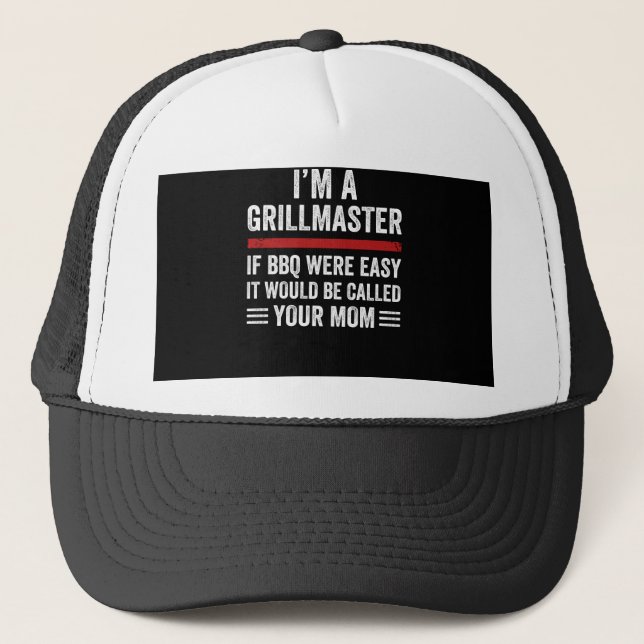 Boné Sou um mestre de grelhas se o churrasco fosse fáci (Frente)