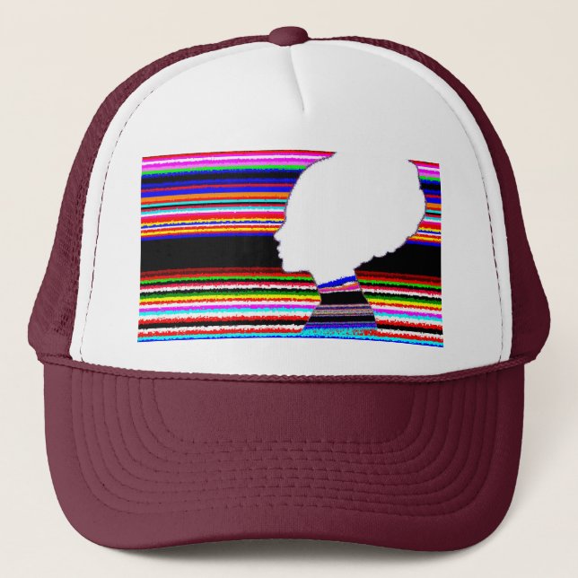 Boné Spectrum White Profile – Pop Art Trucker Cap (Frente)