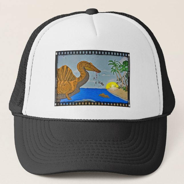 Boné Spinosaurus Film Reel Dinosaur Baseball Hat (Frente)
