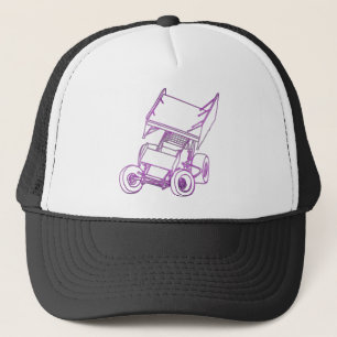 Boné Sprint roxo enviesado