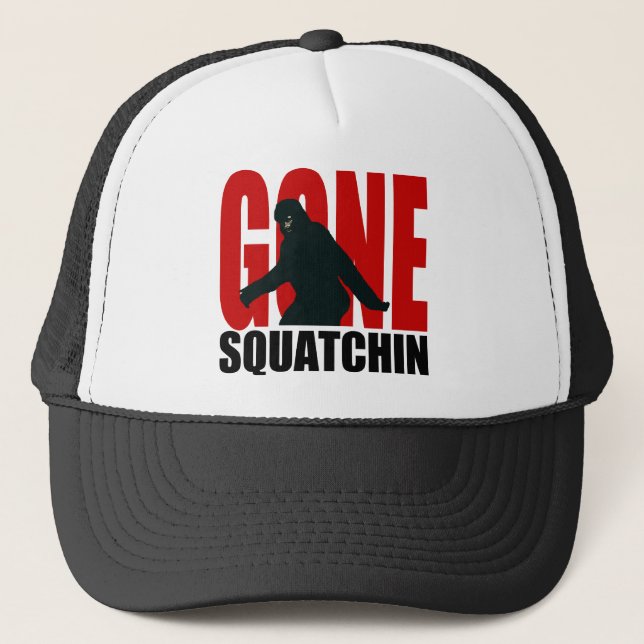 Boné Squatchin ido (vermelho & preto) (Frente)
