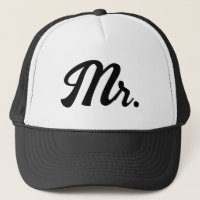 Sr. & Sra. Trucker Hats para o novo casal