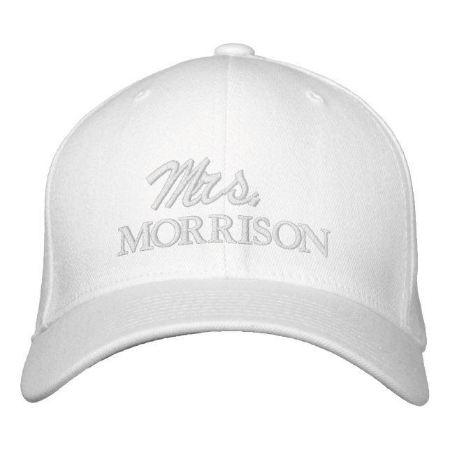 Boné Sra. nome rosa bege script personalizado elegante  (Frente)