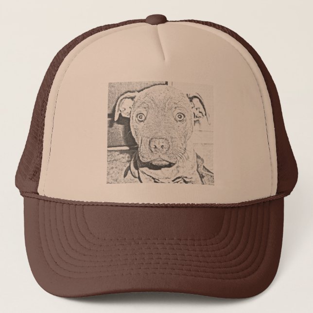 Boné Staffordshire Puppy Pencil Dral, Truckers Hat (Frente)