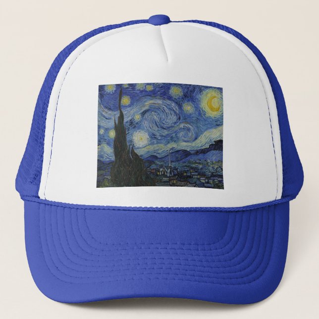 Boné Starry Night por Vincent van Gogh - 1889 (Frente)
