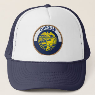 Boné State of Oregon Flag Seal Trucker Hat