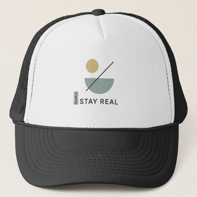 Boné STAY REAL Minimalist Trucker Hat - Abstrato modern (Frente)