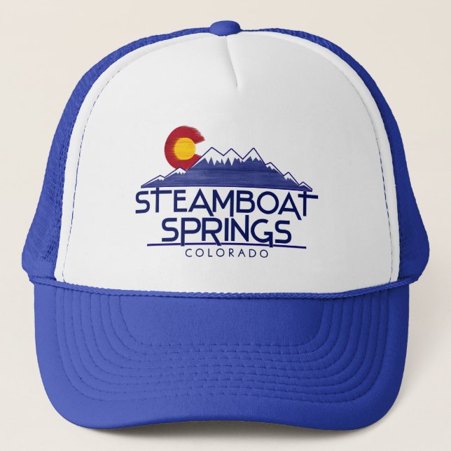 Boné Steamboat Springs Colorado wood mountains hat (Frente)