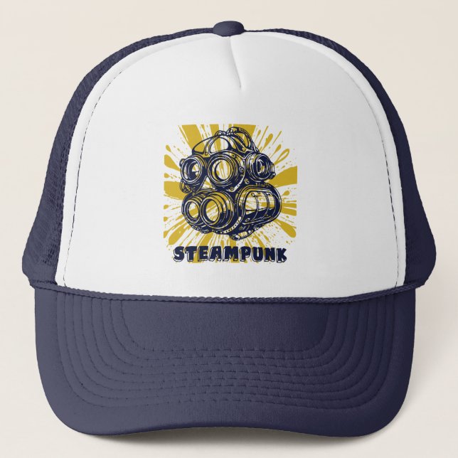 Boné Steampunk Trucker Hat – Vintage Style (Frente)