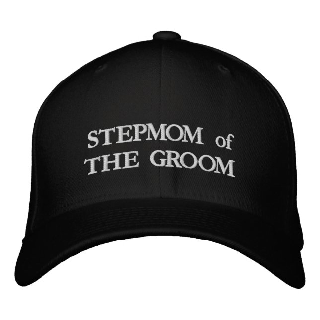 Boné Stepma do noivado elegante branco preto do Groom (Frente)
