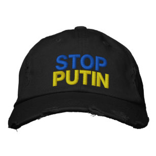 Boné Stop Putin Stop War Hat - Ucrânia - Bandeira da Uc