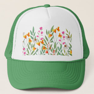 Boné Sublimação de flores silvestres