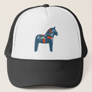 Boné Suecia azul da arte moderna do cavalo de Dala