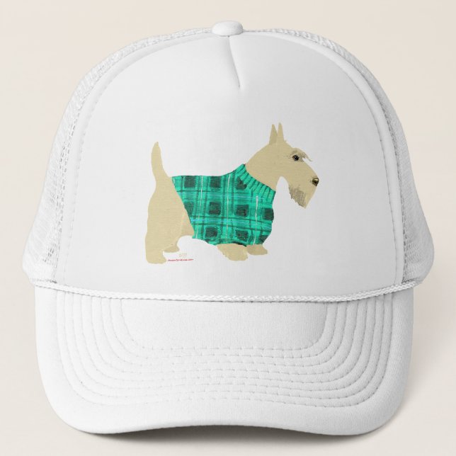 Boné Suéter de Terrier Escocês Trigo (Frente)