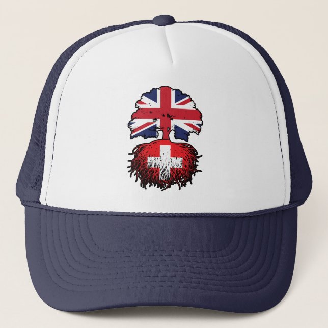 Boné Suíça Suíço Britânico Reino Unido (Frente)