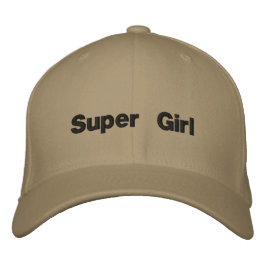 Boné Super Garota Cor Khaki Flexfit Wool Texto da Garot