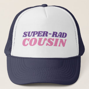Boné Super-Rad Cousin Cita Simples Beisebol Trucker Hat