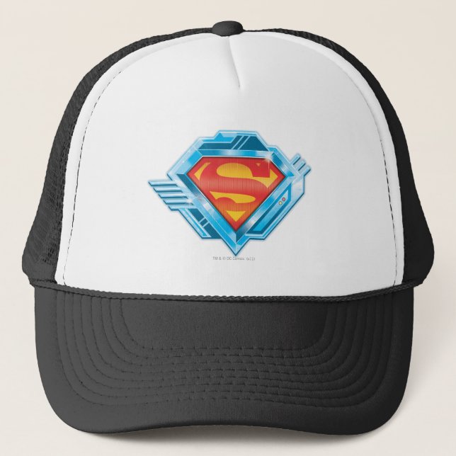 Boné Superman S-Shield | Logotipo de metal vermelho e a (Frente)