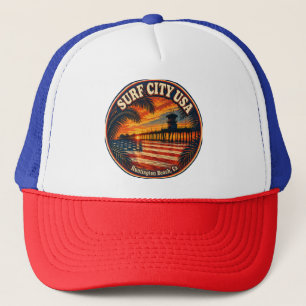 Boné SURF CITY EUA Pôr do Sol & Bandeira