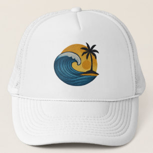 Boné Surfboard de Hibiscus Tropical