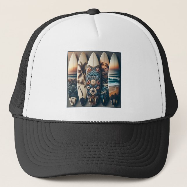 Boné Surfboards pintadas no Havaí (Frente)