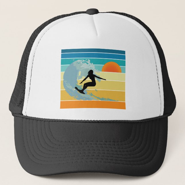 Boné Surfer Girl Vintage Sunset (Frente)