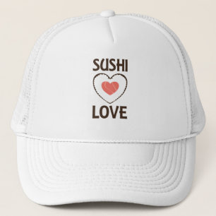 Boné Sushi Love Heart Rice Salmon Favorito